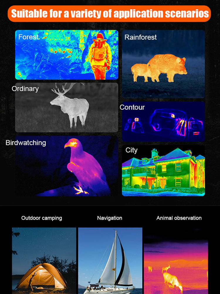 🔥Only a few full sets German-engineered thermal imaging technology. See what others can't.✨Detects heat signatures up to 1200 yards away. Instantly.🌷IP67 waterproof. Military-grade. Designed for hunting.Penetrates fog, brush, and the darkest nights.💧