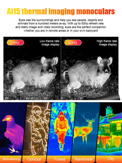 🔥Only a few full sets German-engineered thermal imaging technology. See what others can't.✨Detects heat signatures up to 1200 yards away. Instantly.🌷IP67 waterproof. Military-grade. Designed for hunting.Penetrates fog, brush, and the darkest nights.💧