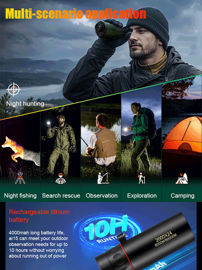 🔥Only a few full sets German-engineered thermal imaging technology. See what others can't.✨Detects heat signatures up to 1200 yards away. Instantly.🌷IP67 waterproof. Military-grade. Designed for hunting.Penetrates fog, brush, and the darkest nights.💧