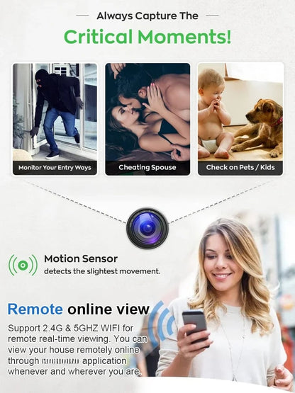 📸Mini WIFI Camera 1080P HD - Night Vision Included